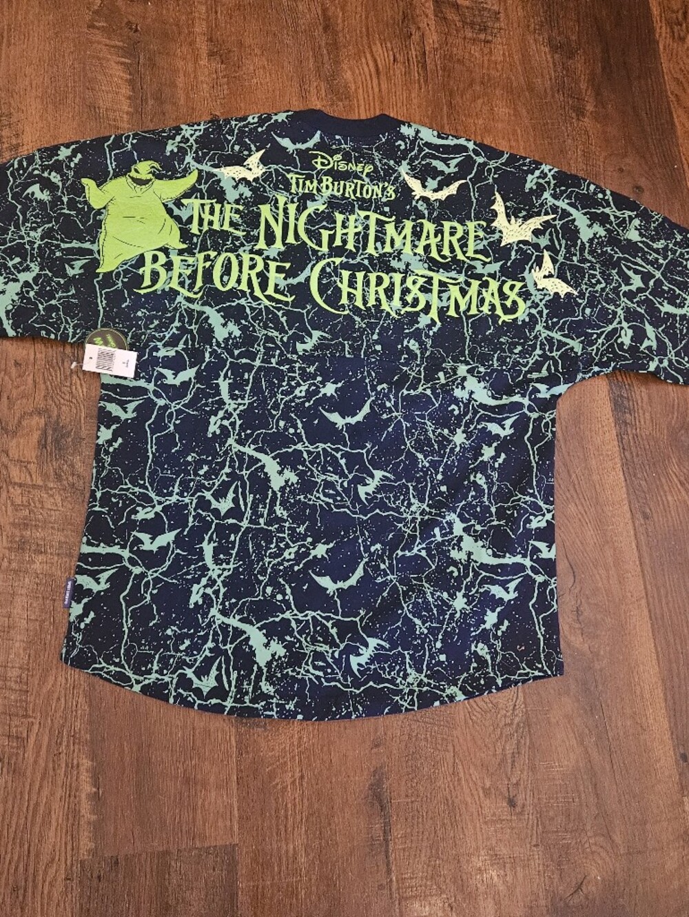 Disney The Nightmare Before Christmas Long Sleeve Tee — Black & Neon Green
